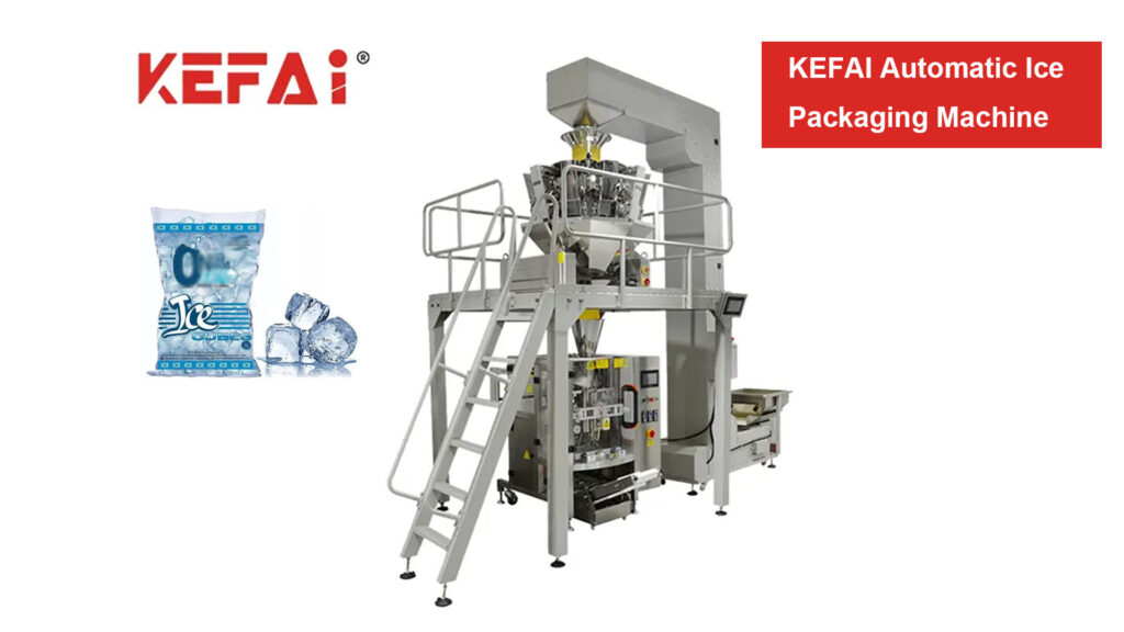 KEFAI ऑटोमॅटिक मल्टी-हेड वेजर VFFS पॅकिंग मशीन ICE क्यूब
