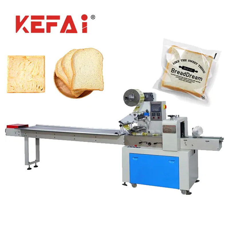 केईएफएआय फ्लोपॅक ब्रेड पॅकिंग मशीन